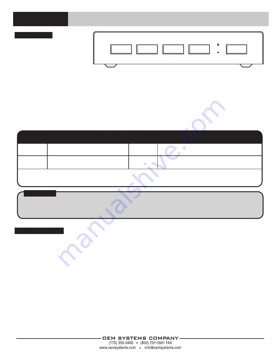 OEM SW-4SPKR Manual Download Page 1