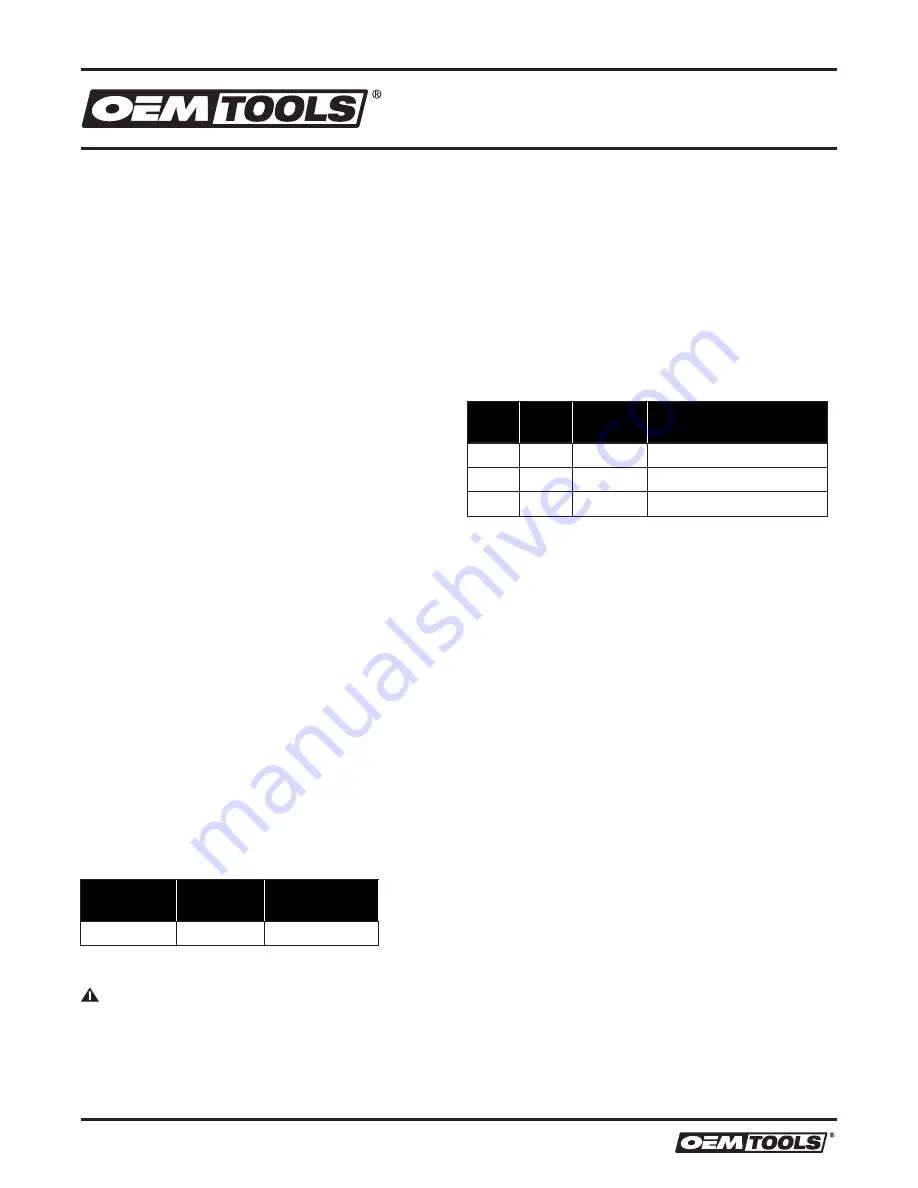 Oemtools 24685 Operating Instructions And Parts Manual Download Page 4