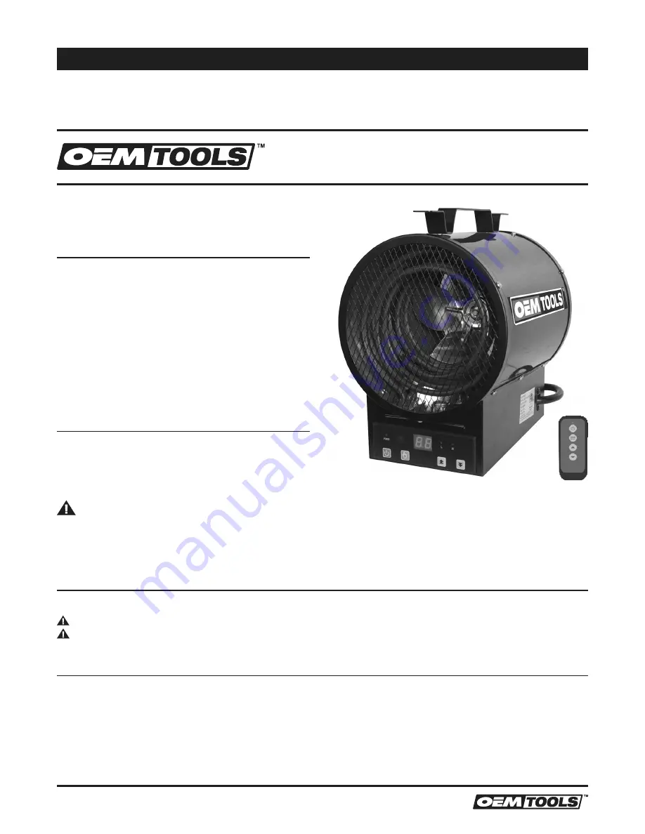 Oemtools 24824 Operating Instructions And Parts Manual Download Page 1