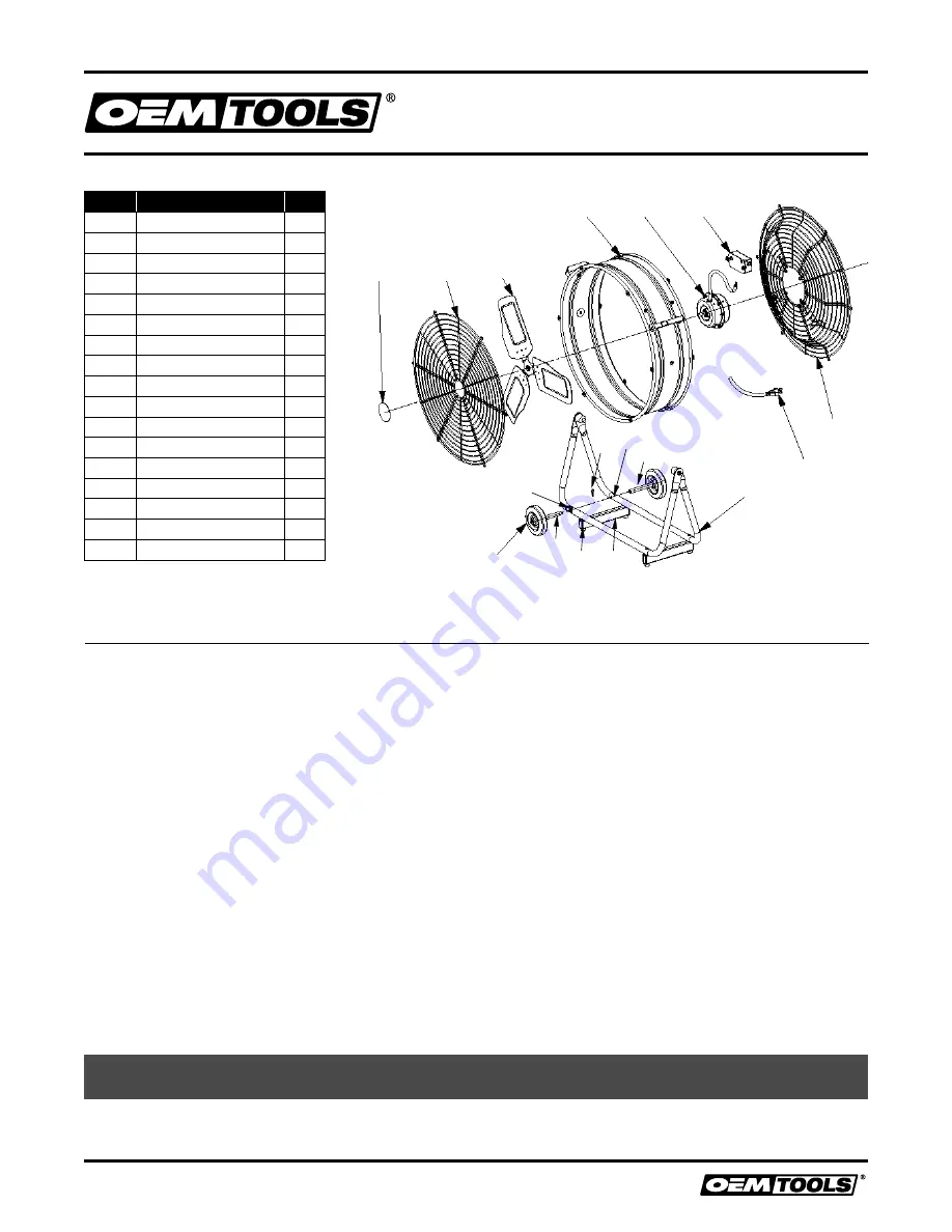 Oemtools OEM24875 Operating Instructions And Parts Manual Download Page 4