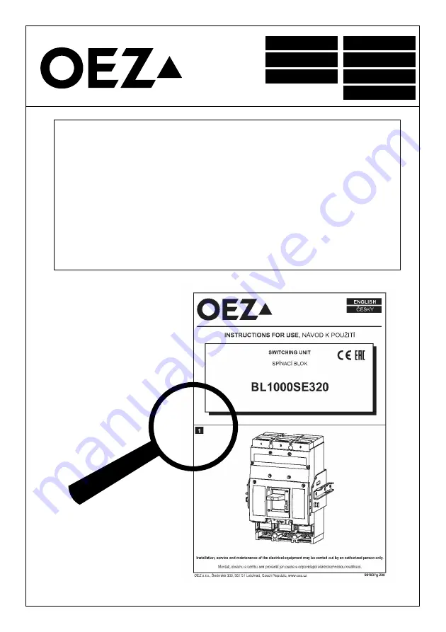 OEZ BL1000SE320 Instructions For Use Manual Download Page 13