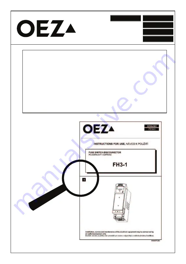 OEZ FH3-1 Instructions For Use Manual Download Page 13