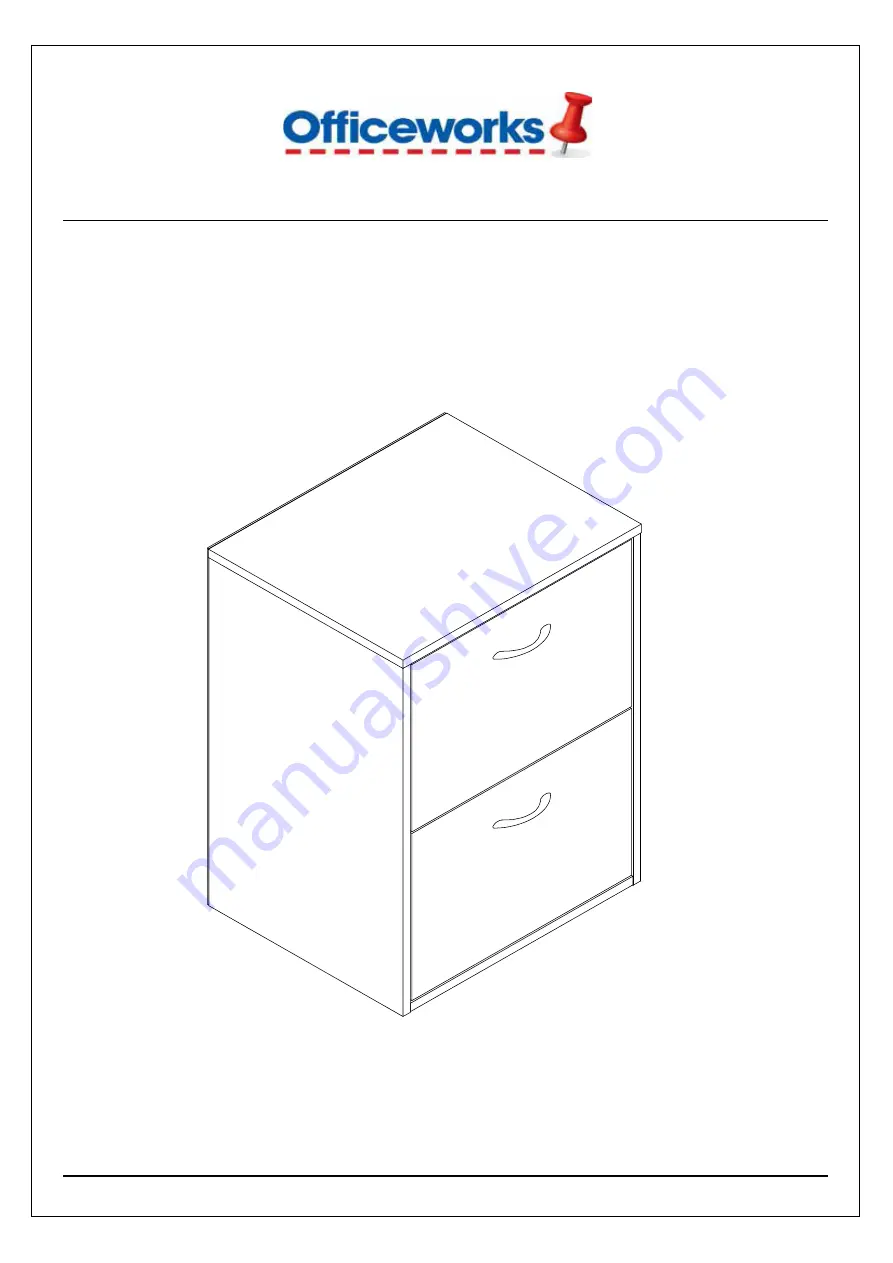 Officeworks SM2DRWFCWE Assembly Instructions Manual Download Page 1