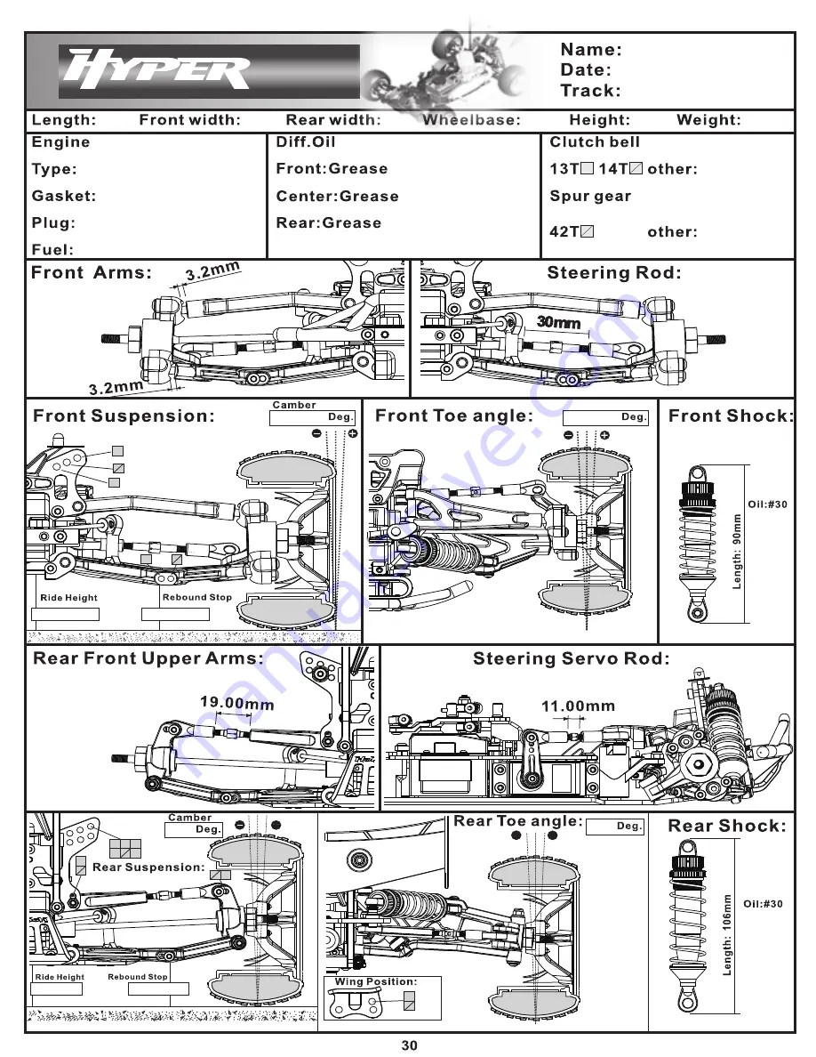 Ofna Racing HYPER10-TT Instruction Manual Download Page 43