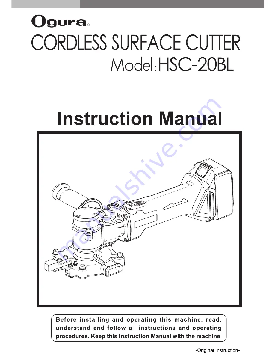 Ogura hsc-20bl Instruction Manual Download Page 1