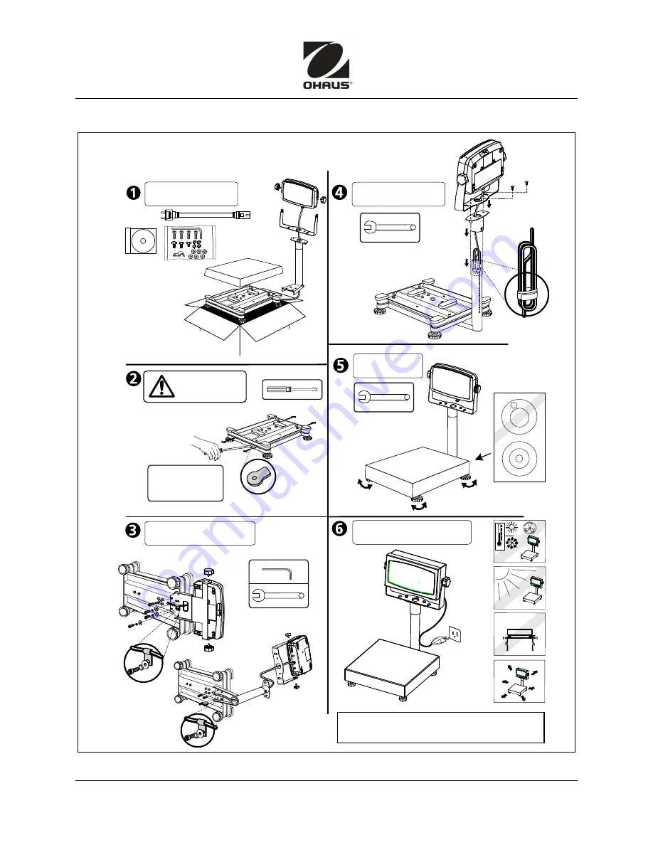 OHAUS Defender 7000 Quick Start Manual Download Page 1