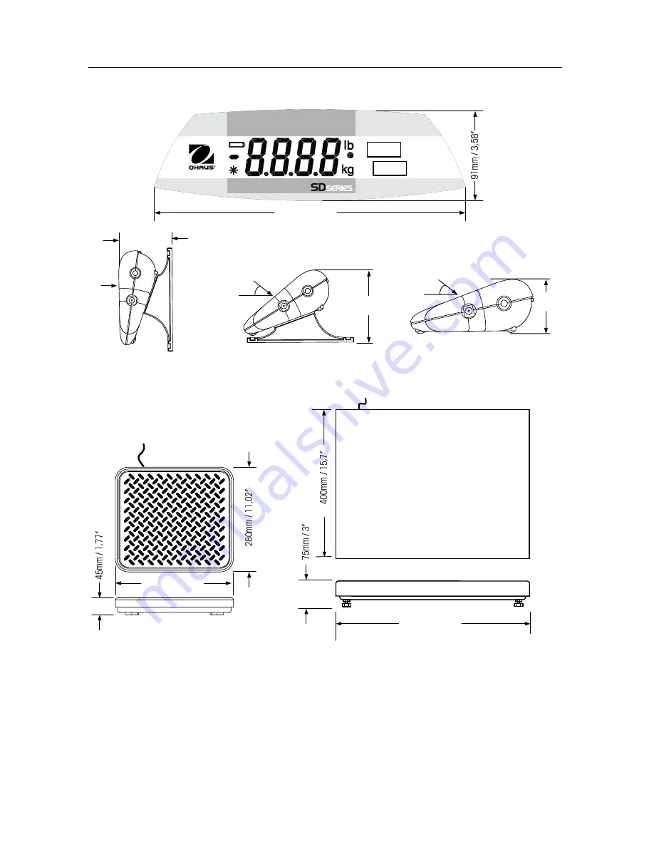 OHAUS SD200L Скачать руководство пользователя страница 56