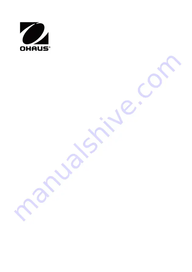 OHAUS TD52 Instruction Manual Download Page 1