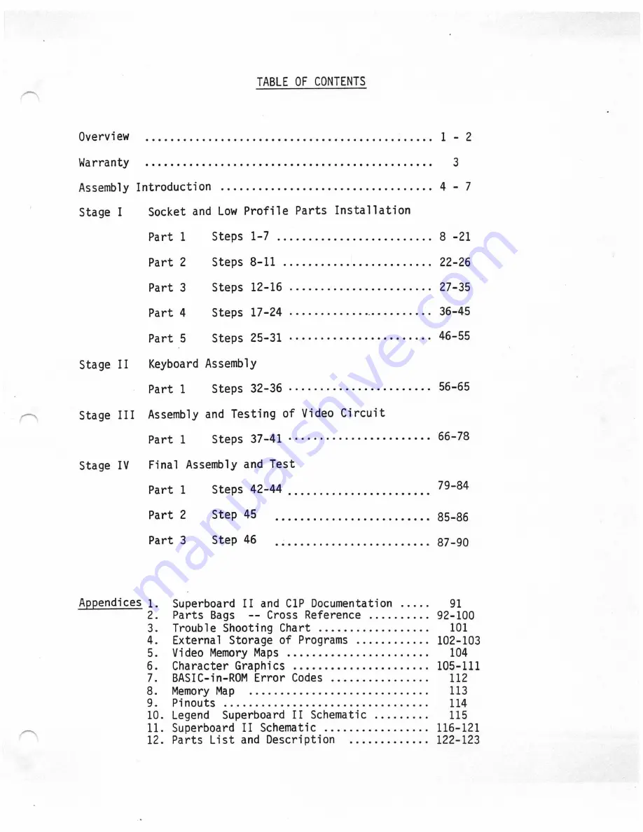 Ohio Scientific Superboard II Assembly Instructions Manual Download Page 3