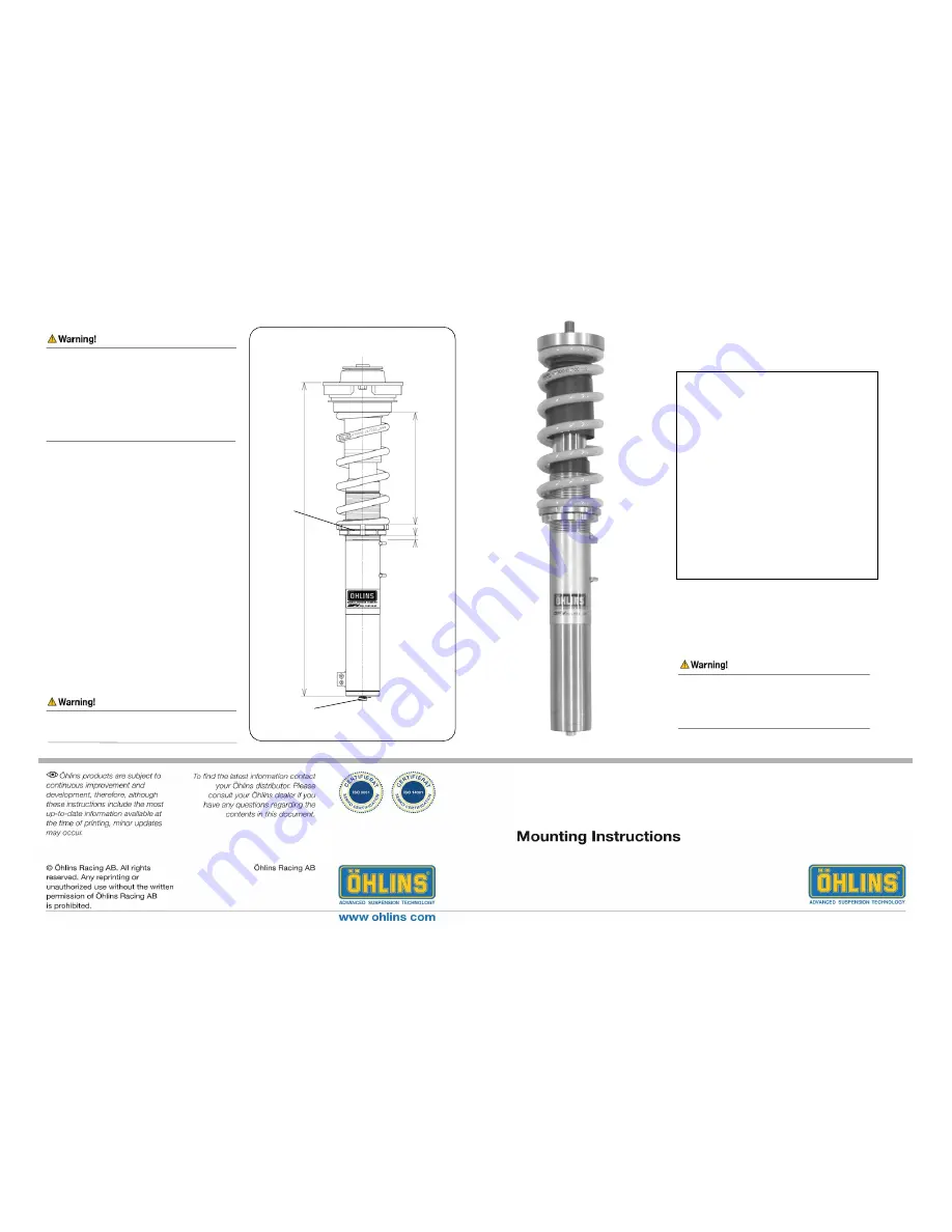 Ohlins VWS MI10 Скачать руководство пользователя страница 1