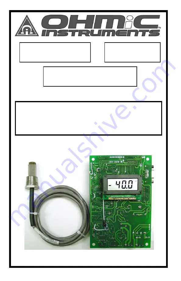 Ohmic instruments DPSC-35XR Manual Download Page 1