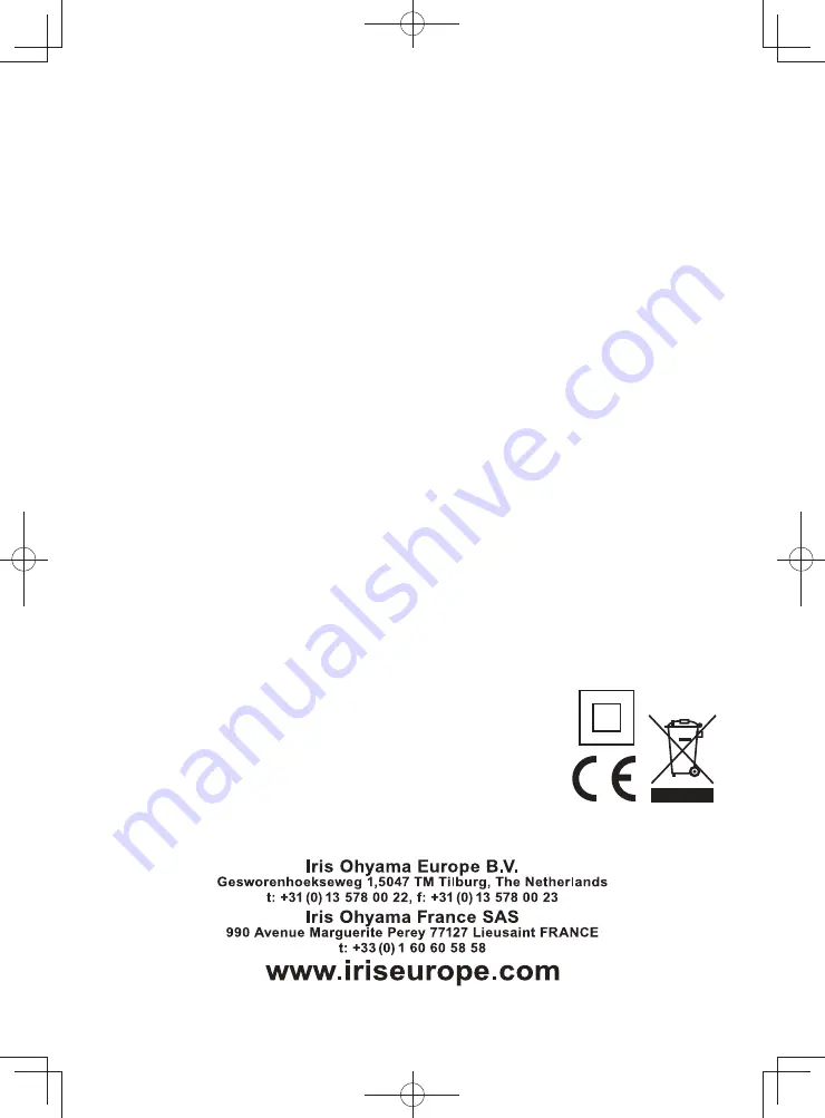 Ohyama WOOZOO IHR-1201G-E User Manual Download Page 124