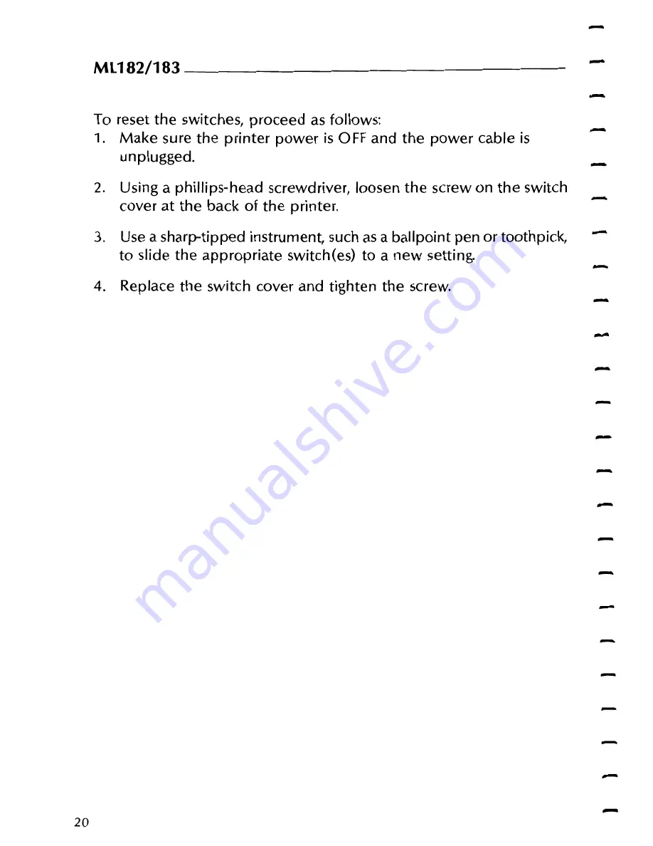 Oki Microline 182 Handbook Download Page 28