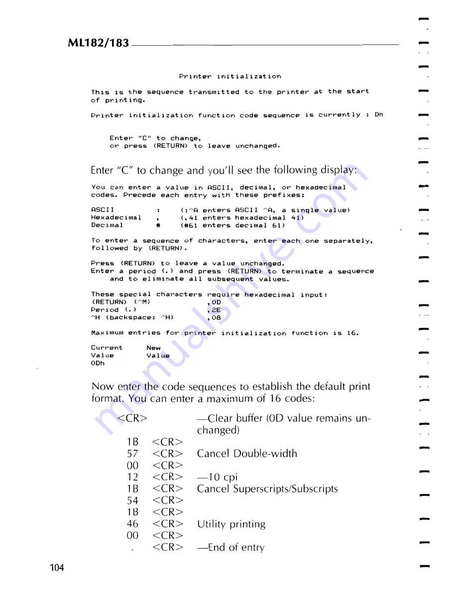 Oki Microline 182 Handbook Download Page 120