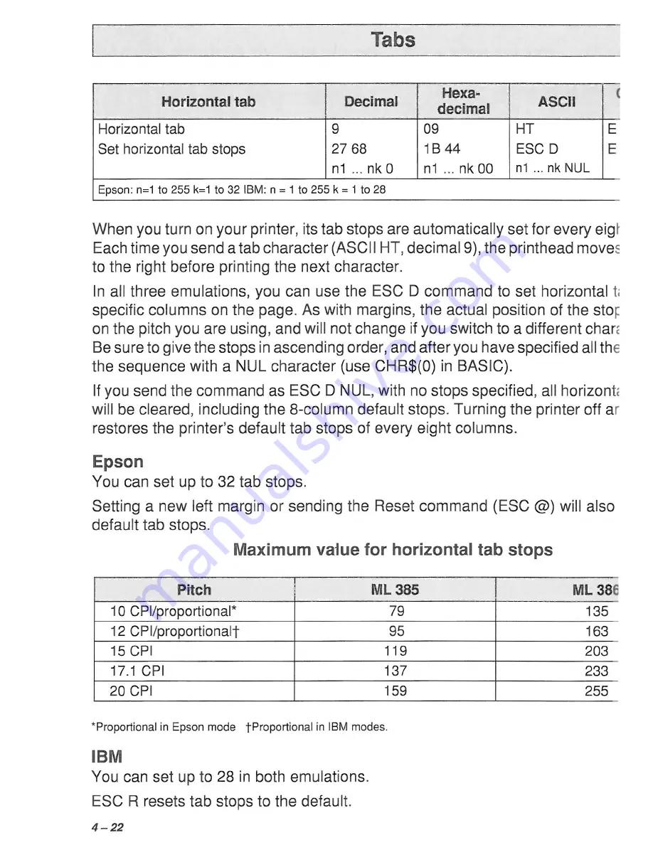 Oki MICROLINE 385 Handbook Download Page 61