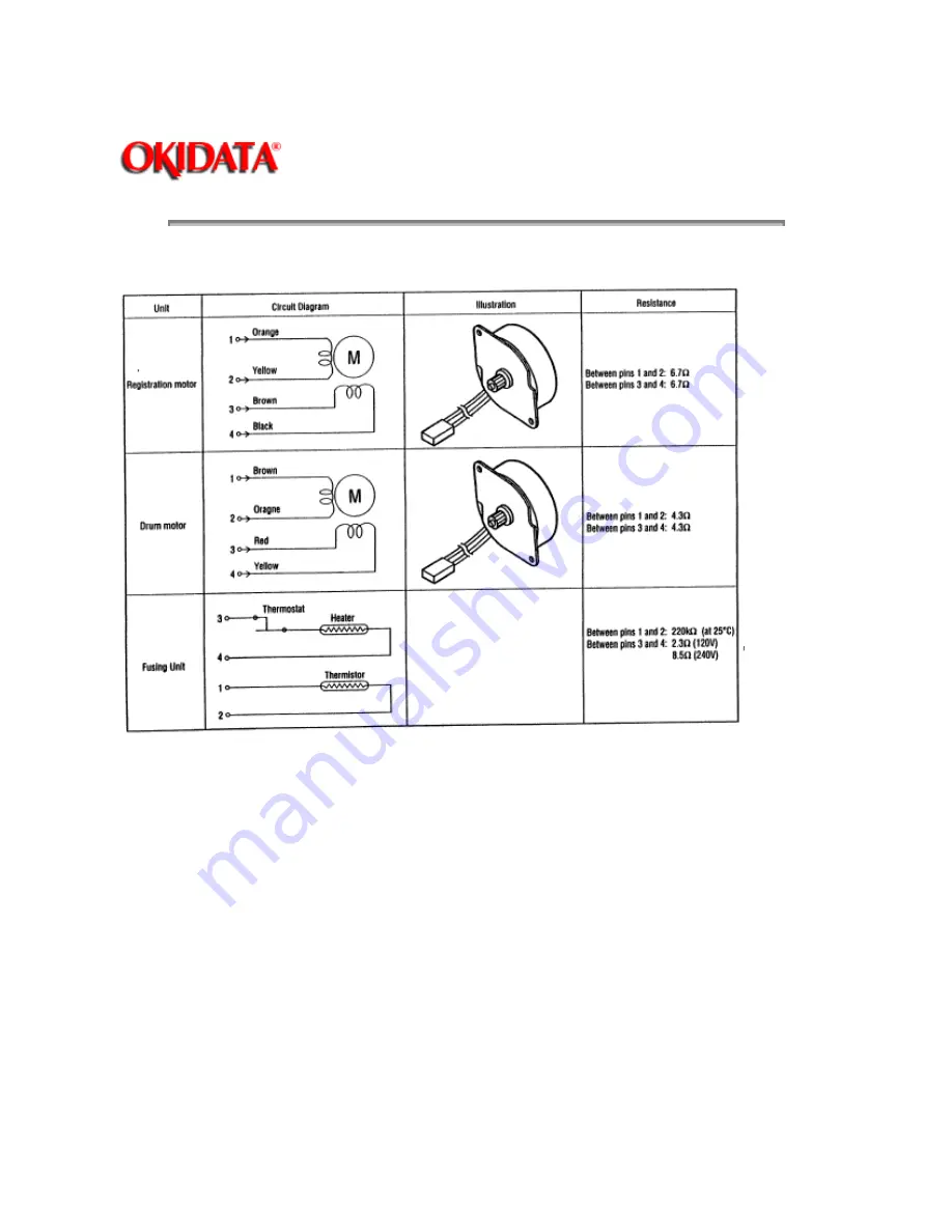 Oki OL1200 Service Manual Download Page 194