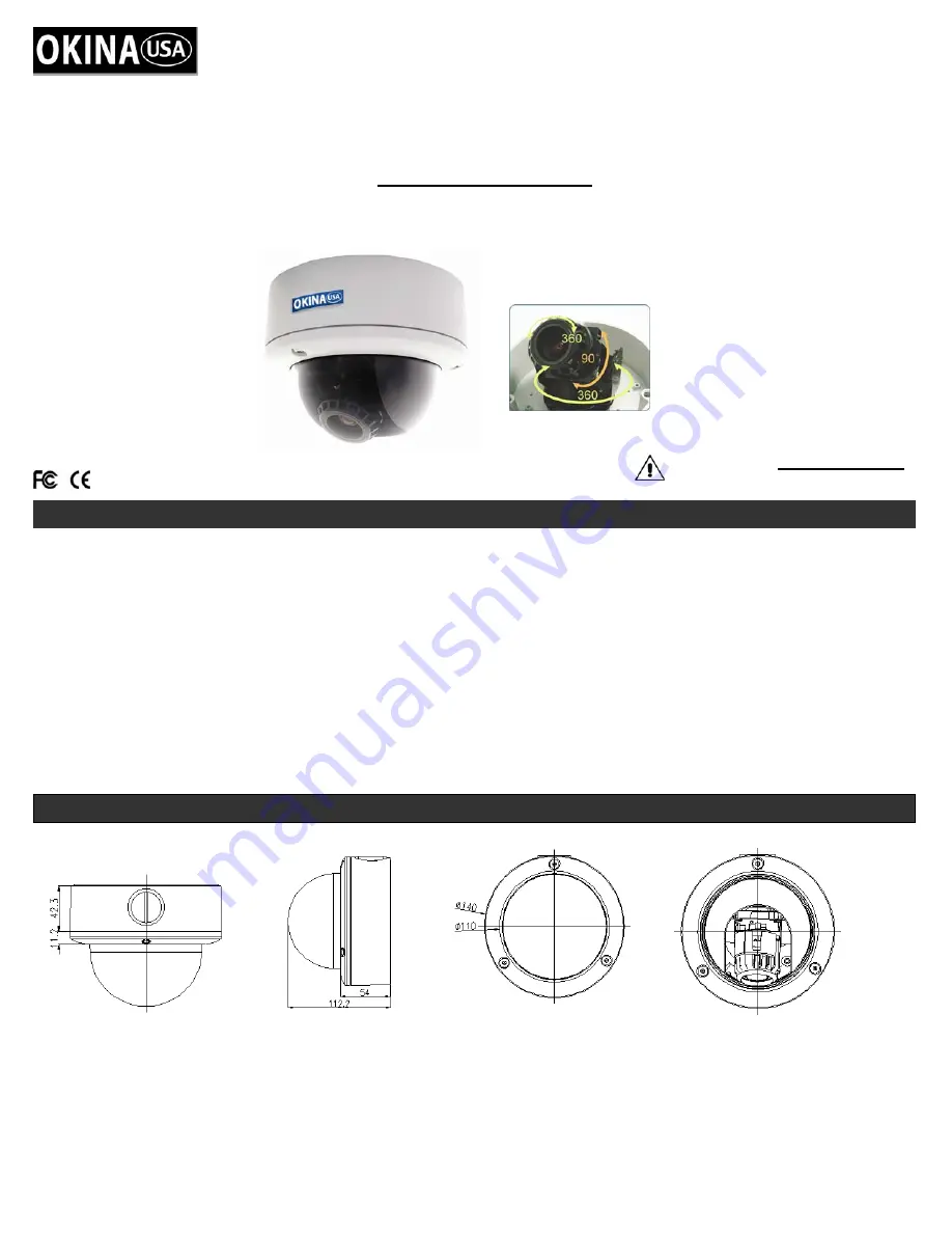 Okina USA 3-AXIS SHDX-755AIDN-VD Operational Manual Download Page 1