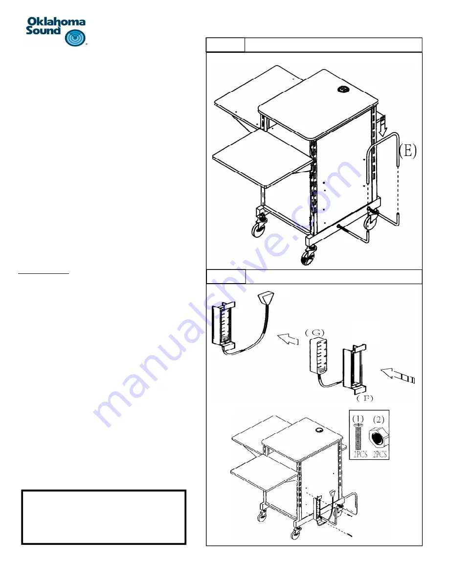 Oklahoma Sound JUMBO PRESENTATION CART PLUS PRC 450 Скачать руководство пользователя страница 4