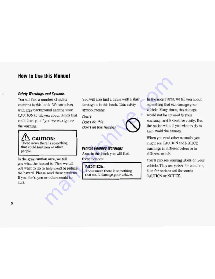 Oldsmobile 1994 88 Owner'S Manual Download Page 10