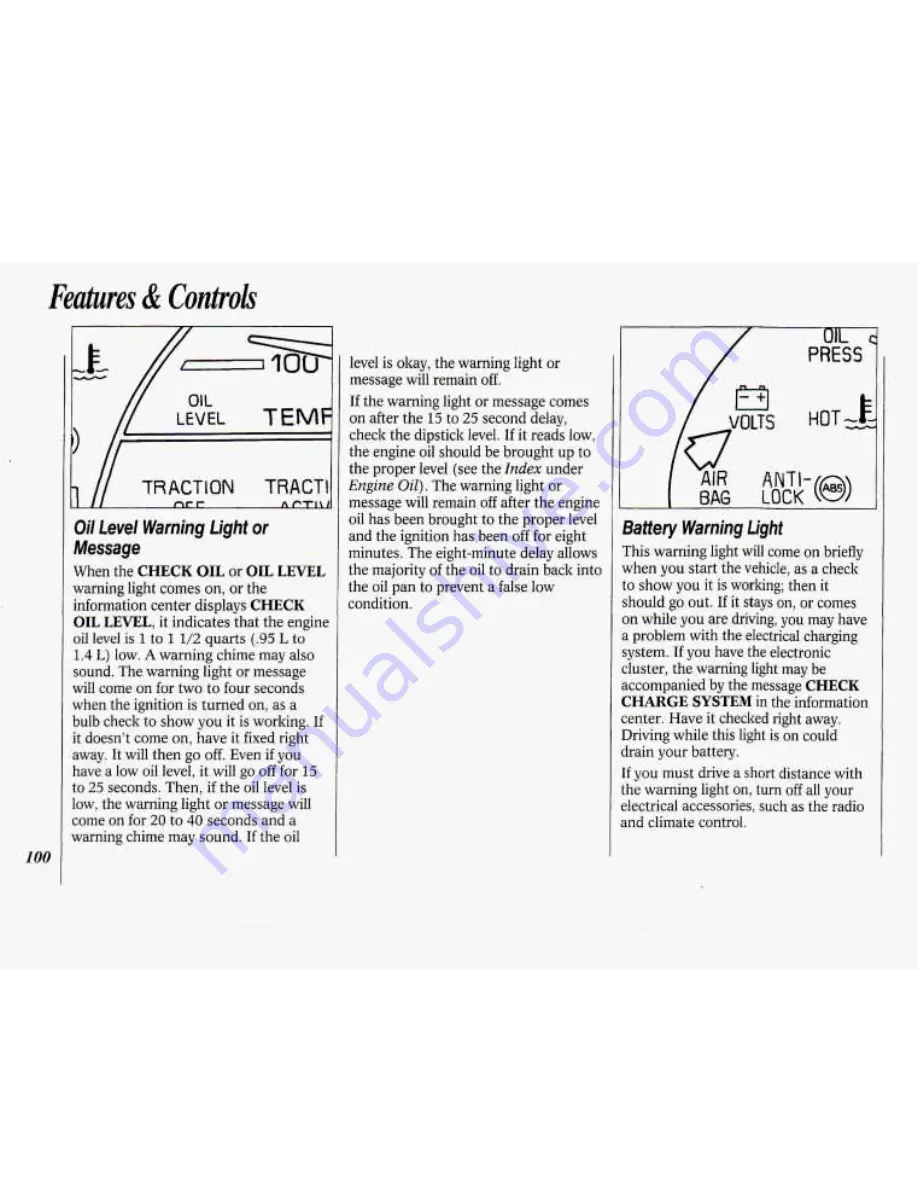 Oldsmobile 1994 88 Owner'S Manual Download Page 102