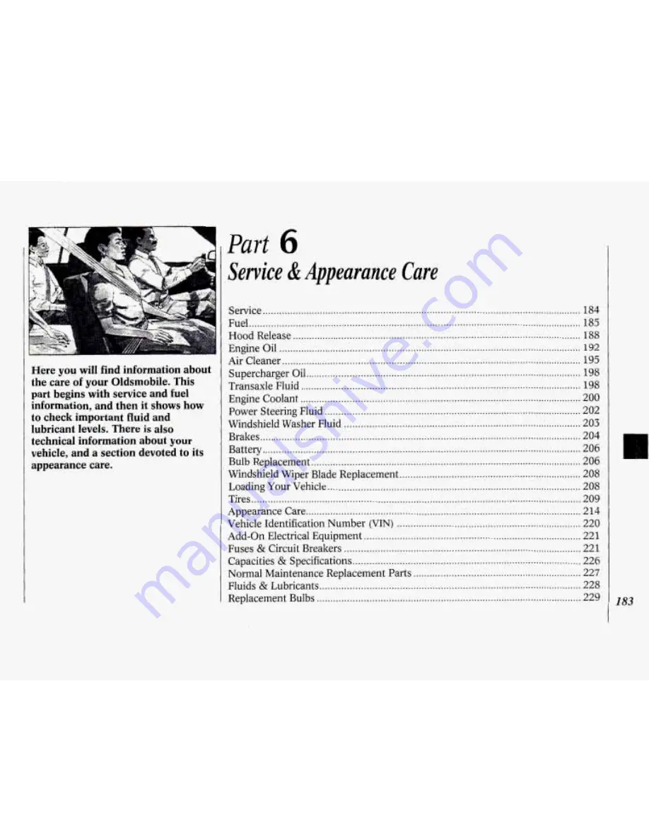 Oldsmobile 1994 88 Owner'S Manual Download Page 185