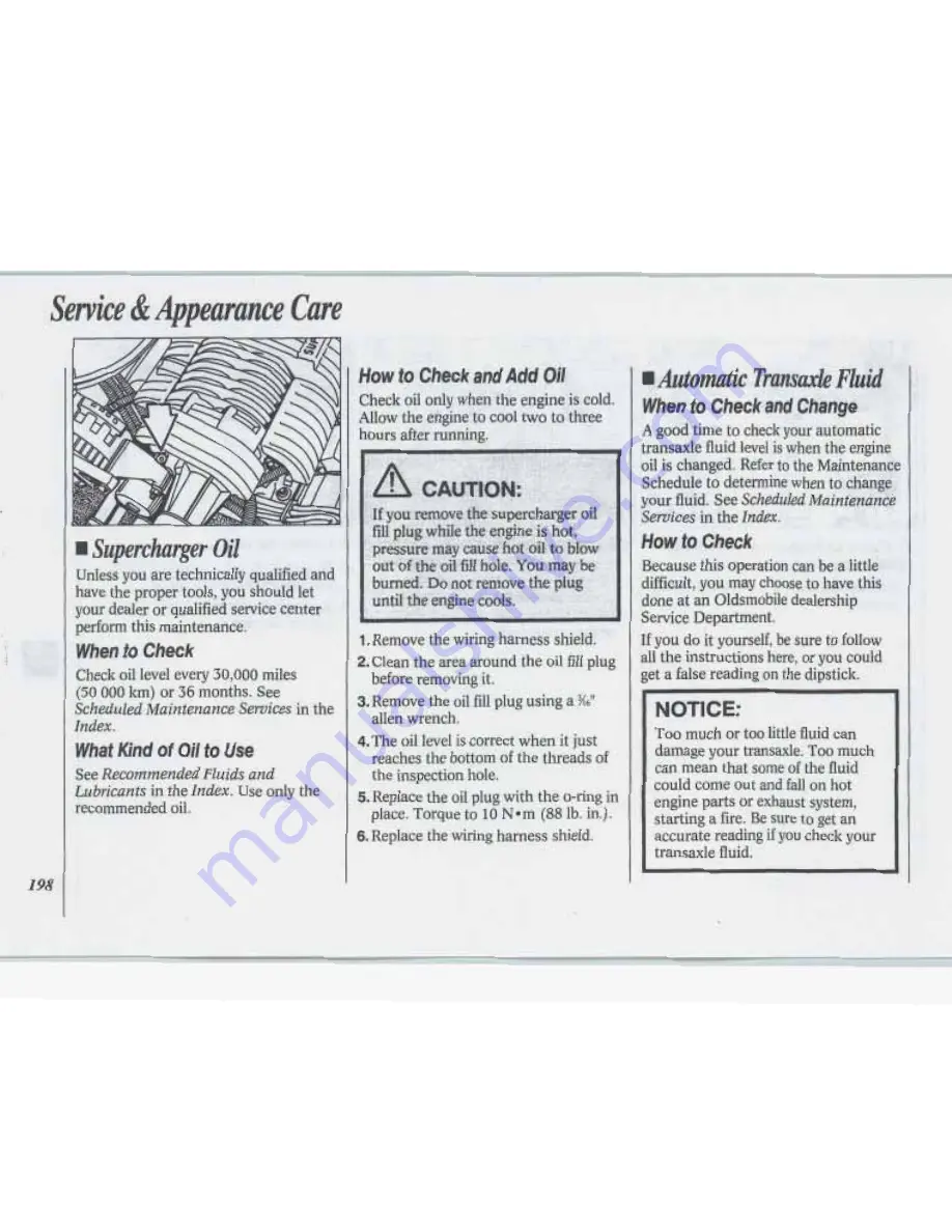 Oldsmobile 1994 88 Owner'S Manual Download Page 200