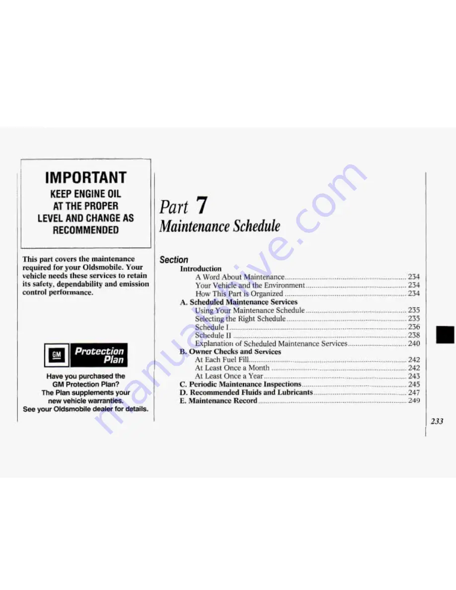 Oldsmobile 1994 88 Owner'S Manual Download Page 235