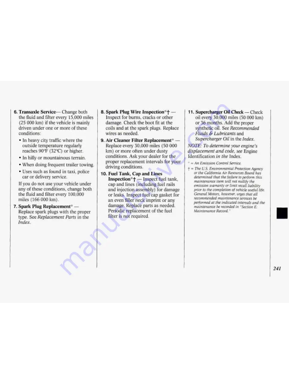 Oldsmobile 1994 88 Owner'S Manual Download Page 243