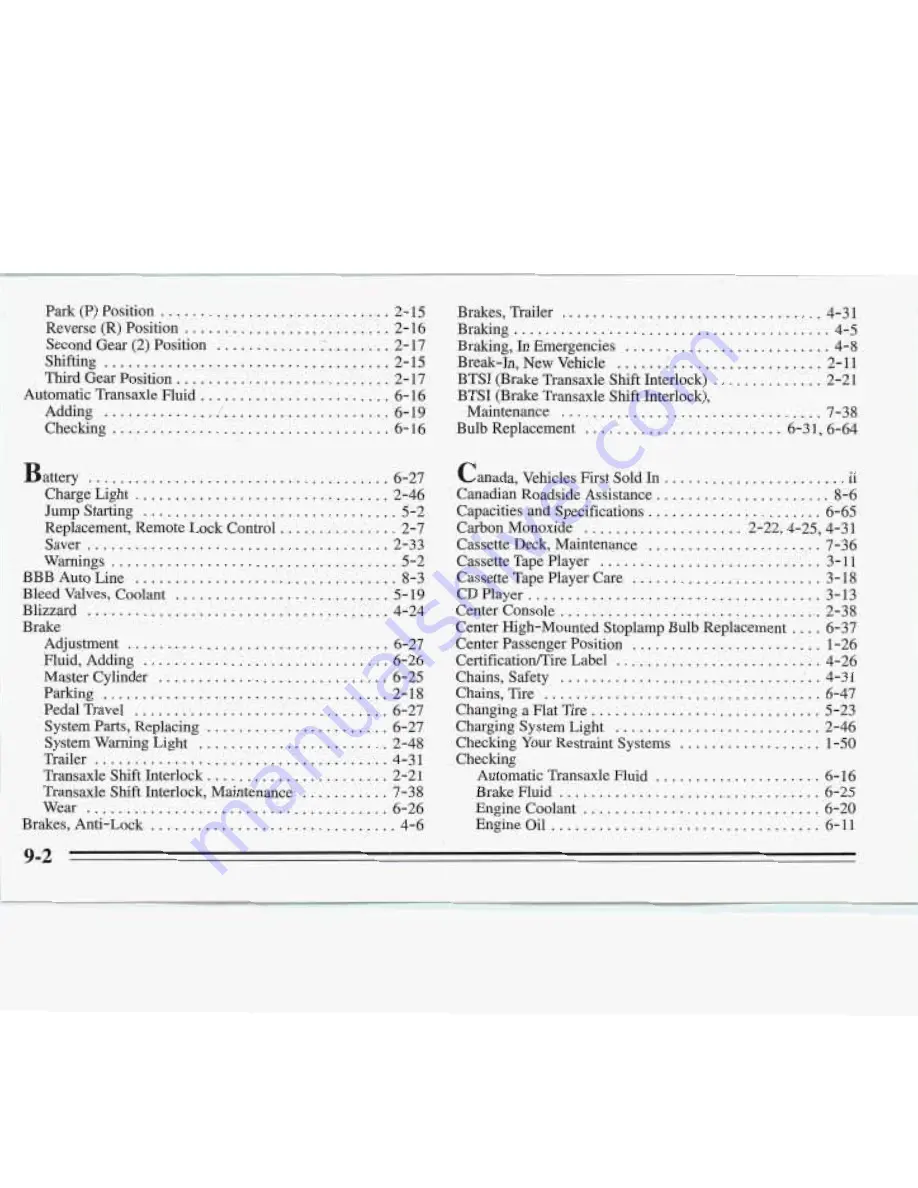 Oldsmobile 1995 Cutlass Supreme Owner'S Manual Download Page 328