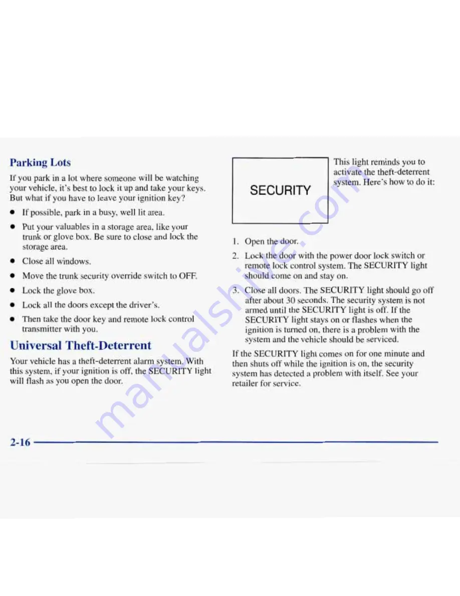 Oldsmobile 1998 Aurora Owner'S Manual Download Page 82