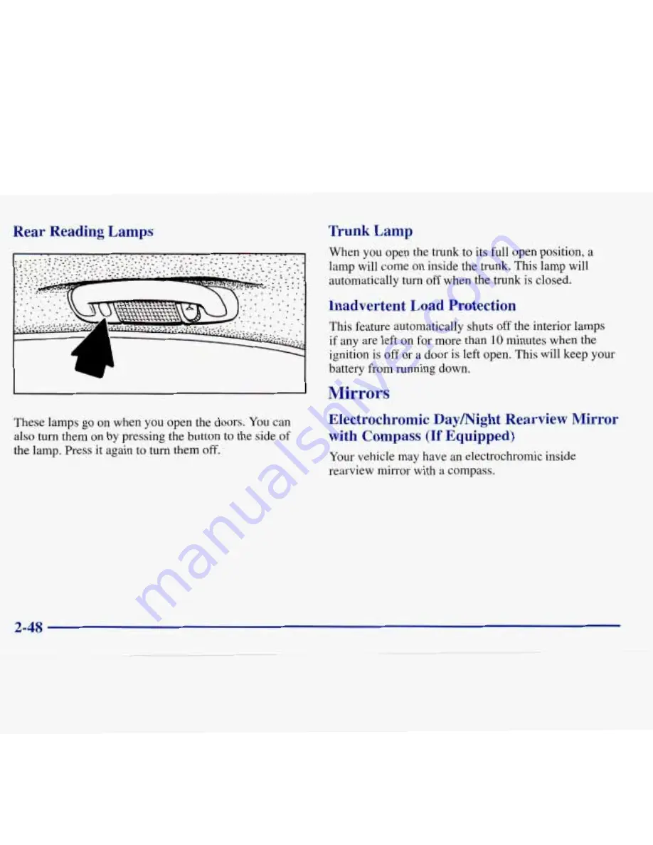 Oldsmobile 1998 Aurora Owner'S Manual Download Page 114