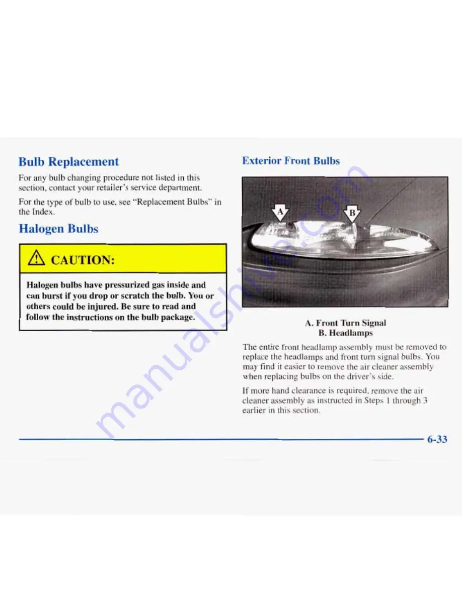 Oldsmobile 1998 Aurora Owner'S Manual Download Page 285