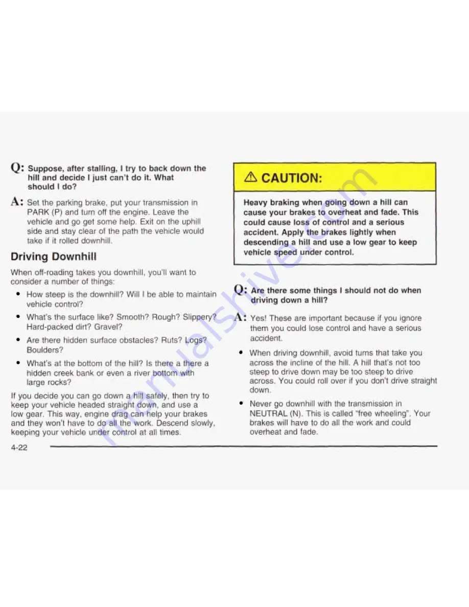 Oldsmobile 2003 Bravada Owner'S Manual Download Page 227