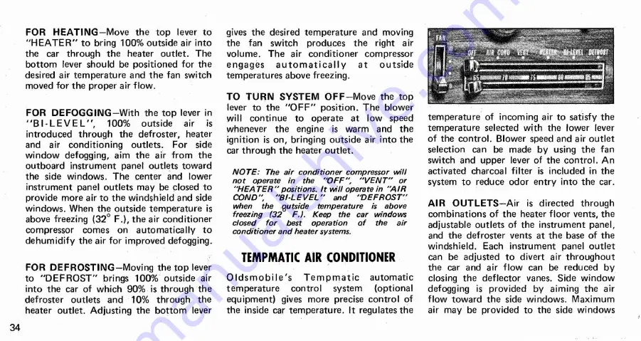 Oldsmobile GM DELTA 88 1974 Owner'S Manual Download Page 36