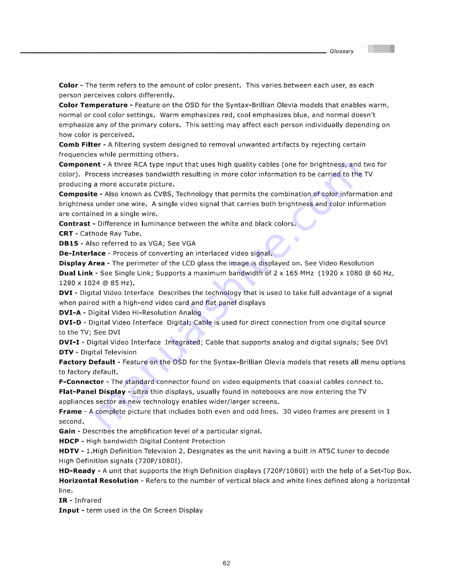 Olevia 2-Series User Manual Download Page 64