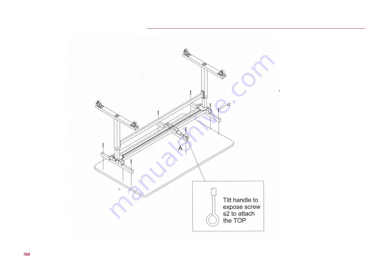 OLG AXIS HEIGHT ADJUSTABLE FLIP TABLE Скачать руководство пользователя страница 4