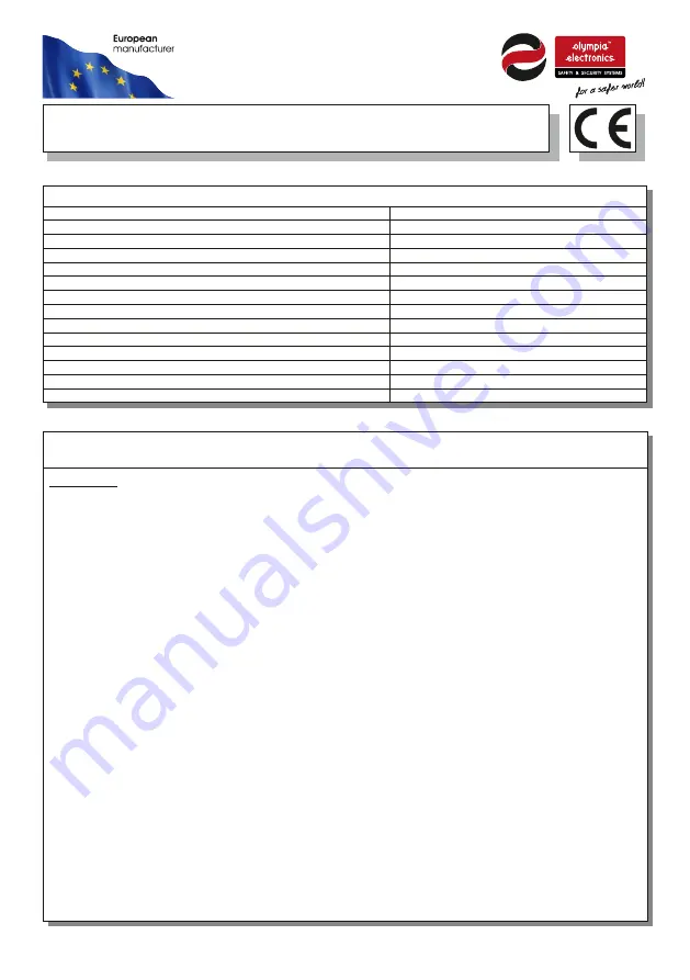 Olimpia electronics BSR-7071/A Manual Download Page 1