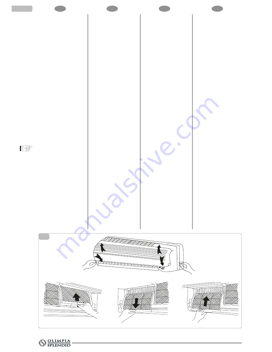 Olimpia splendid AC QUADRI 28 HP HE Instructions For Installation, Use And Maintenance Manual Download Page 112