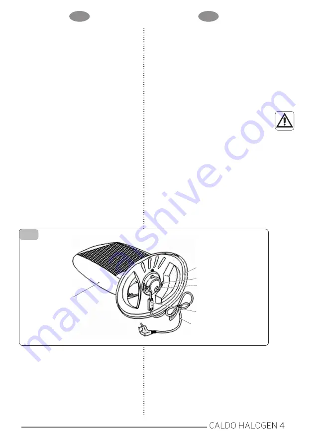 Olimpia splendid CALDO HALOGEN 4 Instructions For Installation, Use And Maintenance Manual Download Page 15