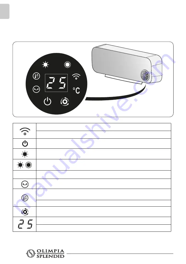 Olimpia splendid CALDO SKY Instructions For Use And Maintenance Manual Download Page 14