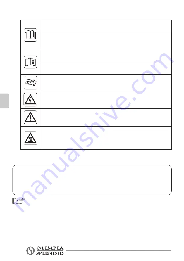 Olimpia splendid CALDO SKY Instructions For Use And Maintenance Manual Download Page 102