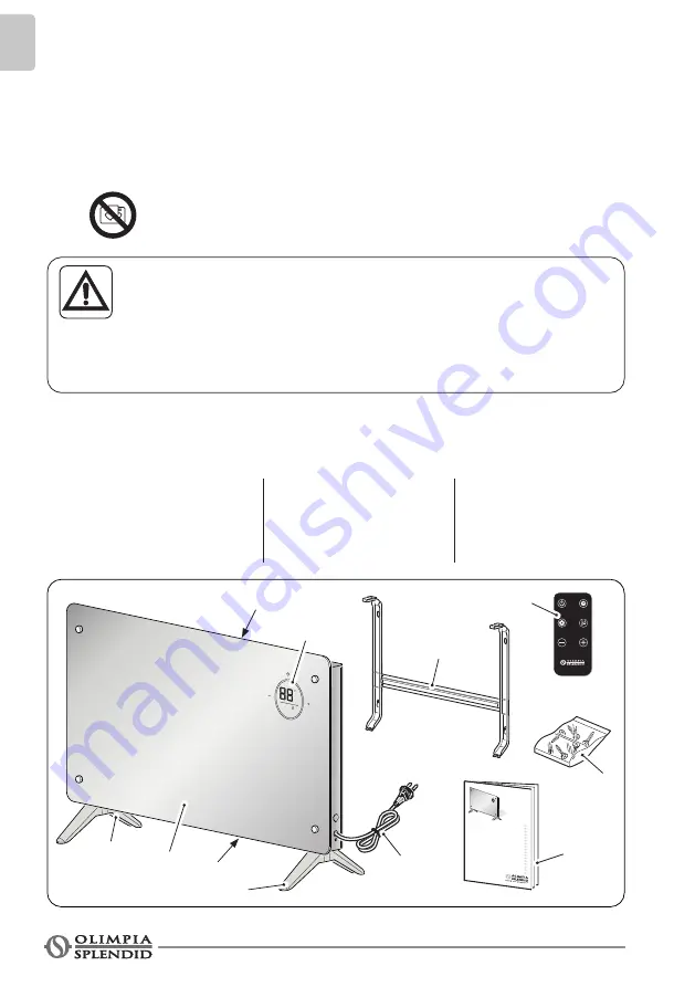 Olimpia splendid CALEO GLASS Instructions For Installation, Use And Maintenance Manual Download Page 12