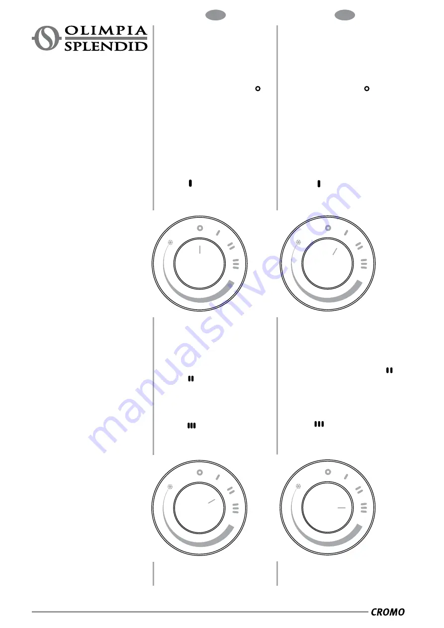 Olimpia splendid CROMO Instructions For Installation, Use And Maintenance Manual Download Page 11