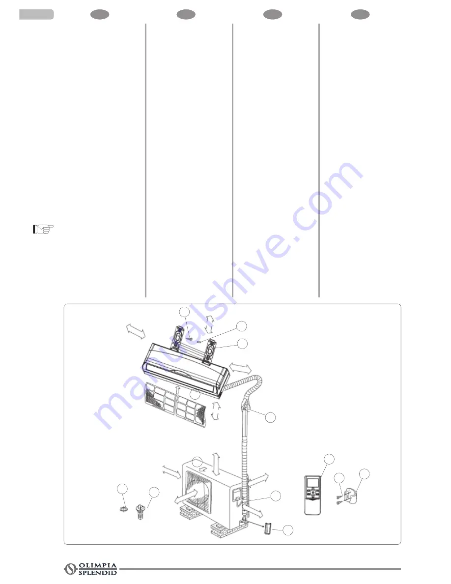 Olimpia splendid DC 9 HP Instructions For Installation, Use And Maintenance Manual Download Page 20