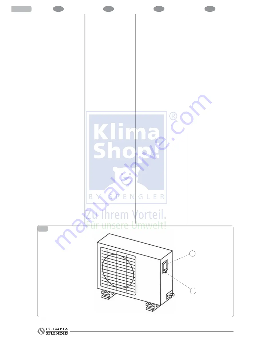 Olimpia splendid NEXYA S inverter 12HP Instructions For Installation, Use And Maintenance Manual Download Page 62