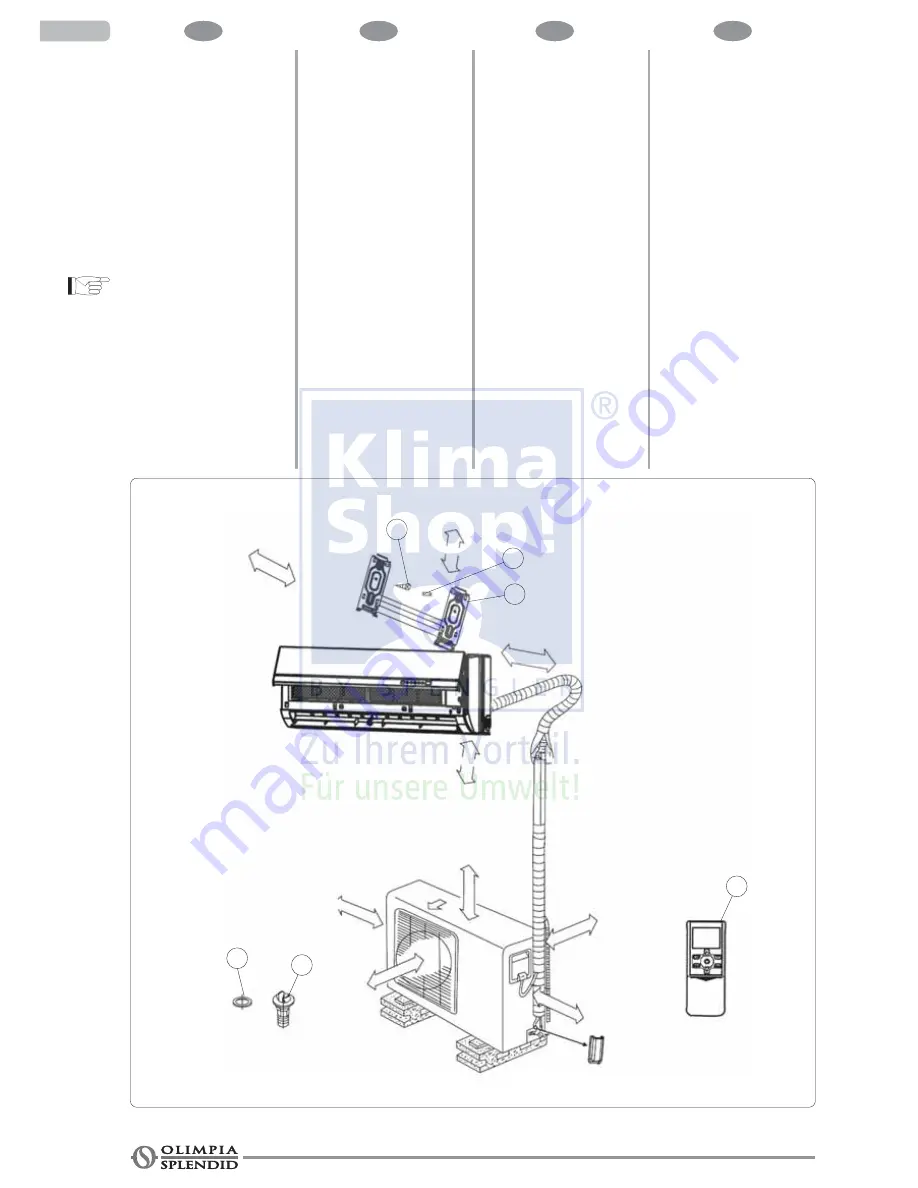 Olimpia splendid NEXYA S inverter 9HP Instructions For Installation, Use And Maintenance Manual Download Page 20