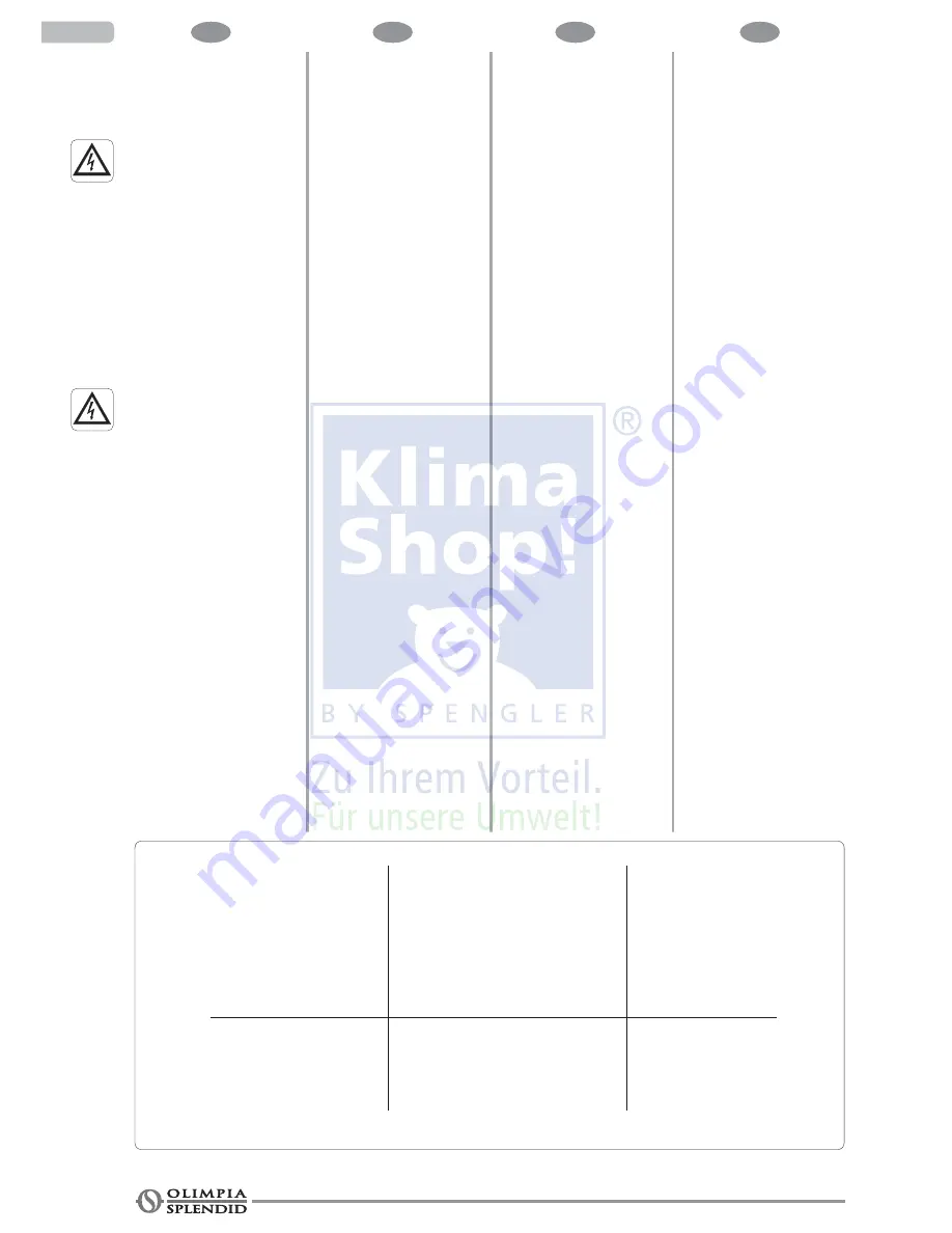 Olimpia splendid NEXYA S inverter 9HP Instructions For Installation, Use And Maintenance Manual Download Page 64