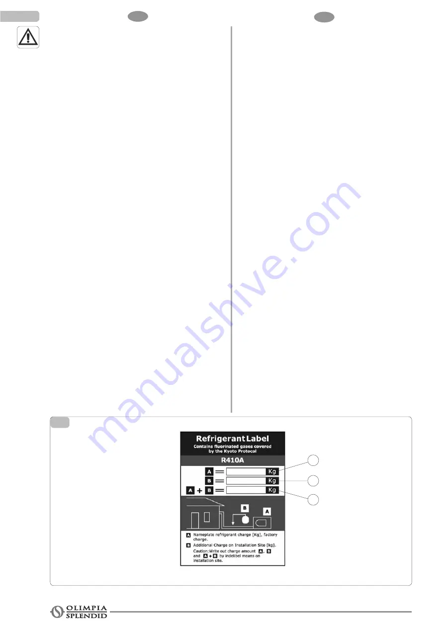 Olimpia splendid NEXYA S3 Instructions For Installation, Use And Maintenance Manual Download Page 44