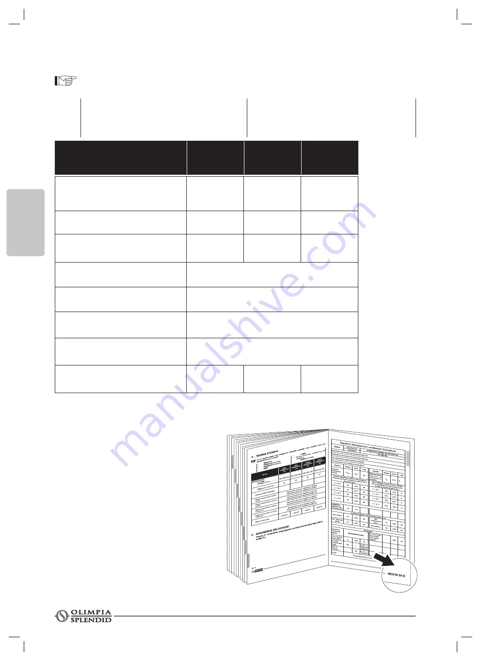 Olimpia splendid Nexya S4 E Series Instructions For Use And Maintenance Manual Download Page 134