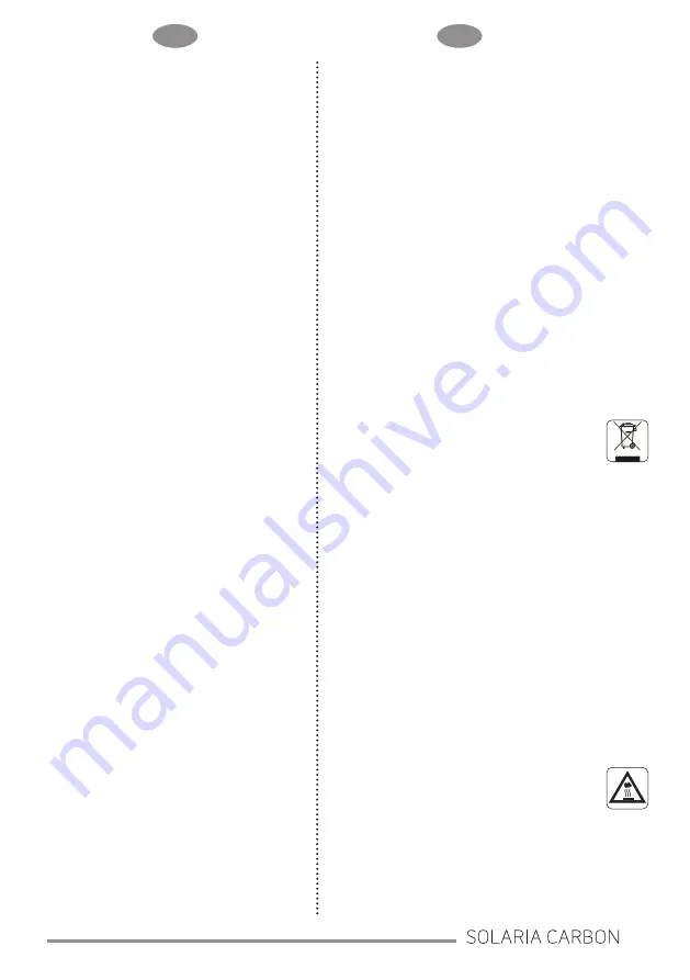 Olimpia splendid SOLARIA CARBON Instructions For Installation, Use And Maintenance Manual Download Page 5